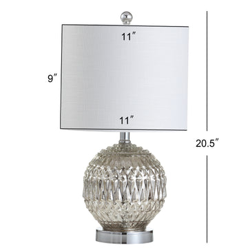 Krister 20.5" Glass/Metal LED Table Lamp - JONATHAN Y